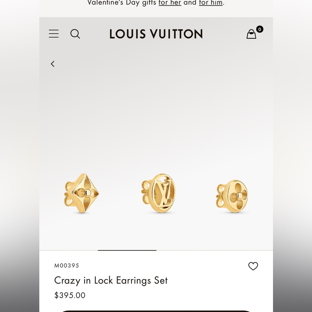 Louis Vuitton Crazy in Lock Earring Set